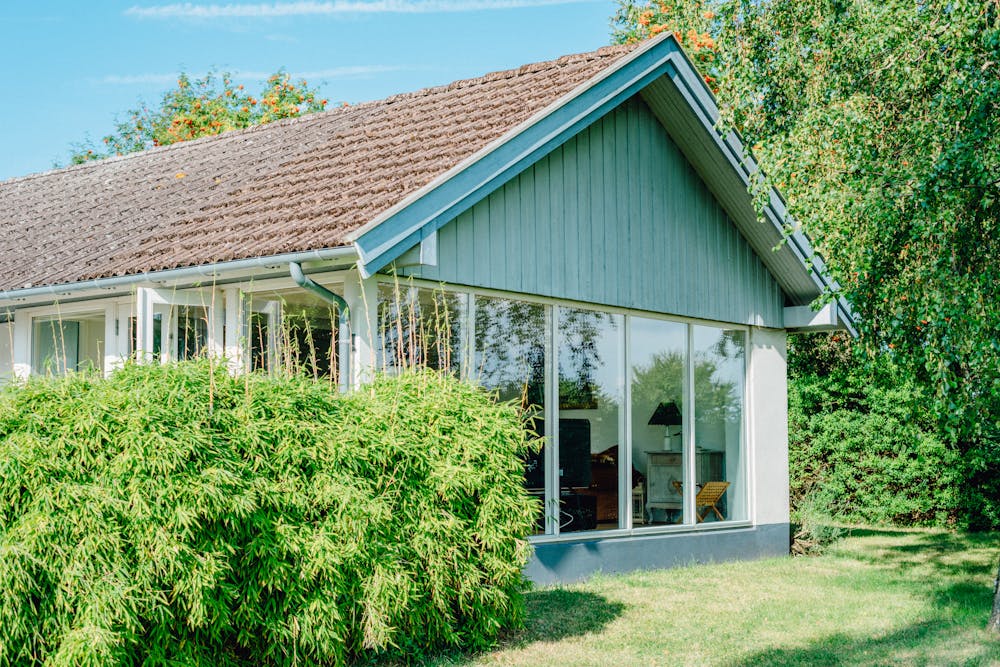 house with glass window